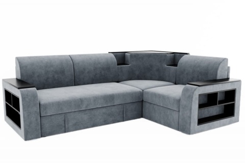 Диван Угловой Фаворит с ножками-кубышками/Ш-2460 х Г-1810 х В-880 мм/Спальное место Ш-1350 х Г-2000 мм