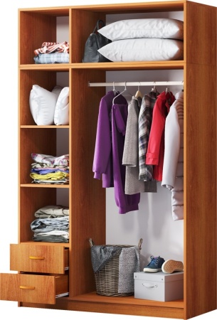 Шкаф 3-х Створчатый с 2-мя Ящиками (Ш-1300 х В-2200 х Г-500 мм)/Разные Цвета