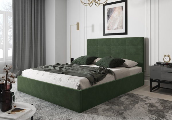 Кровать Диана велюр зеленый